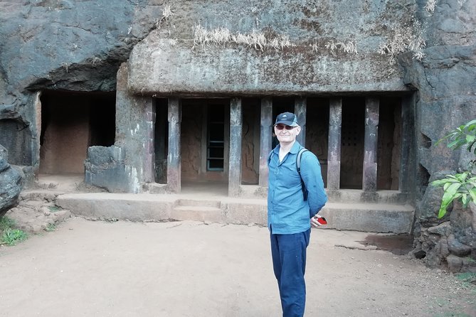 2000 year old Buddhist trail to Karla & Bhaja Caves as a day trip from Mumbai - Cave 12 at Bhaja: wooden architecture details, even in rock