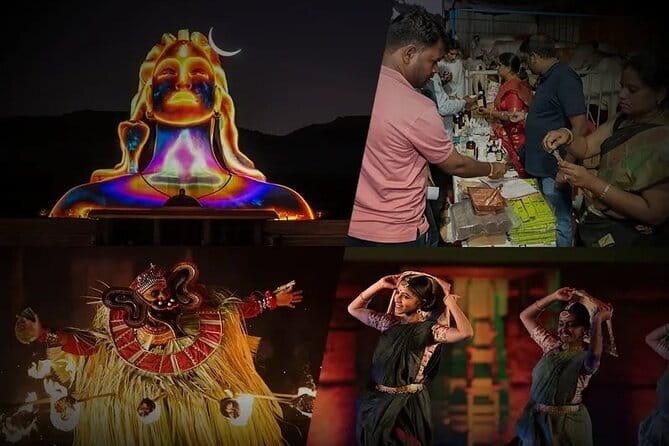 Adiyogi 3D Light Show – A Spectacle of Light, Sound - Coimbatore - 3D projection mapping on a 112-foot statue