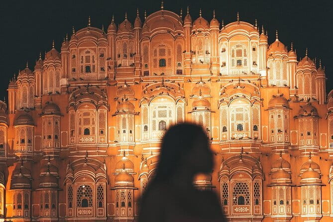 Explore Jaipur at Night with Patrika Gate - Outside Viewing, Short Stops, and the Independence Angle