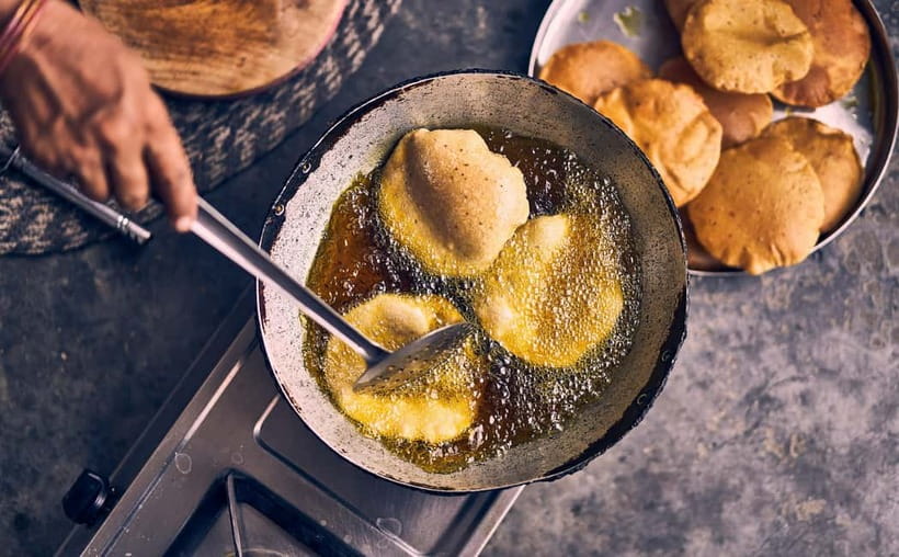 Food Tour: Highlights Tour with Tasting &Sunset in Varanasi - Madhur Jalpan Grid: Pori Sabzi with Crispy, Stuffed Comfort
