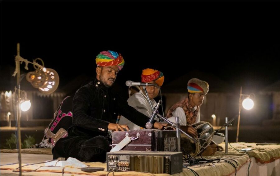 Frenzy Paradise Overnight Thar Desert Camping Tour - Pure veg dinner and the camp program: folk dance plus DJ group energy