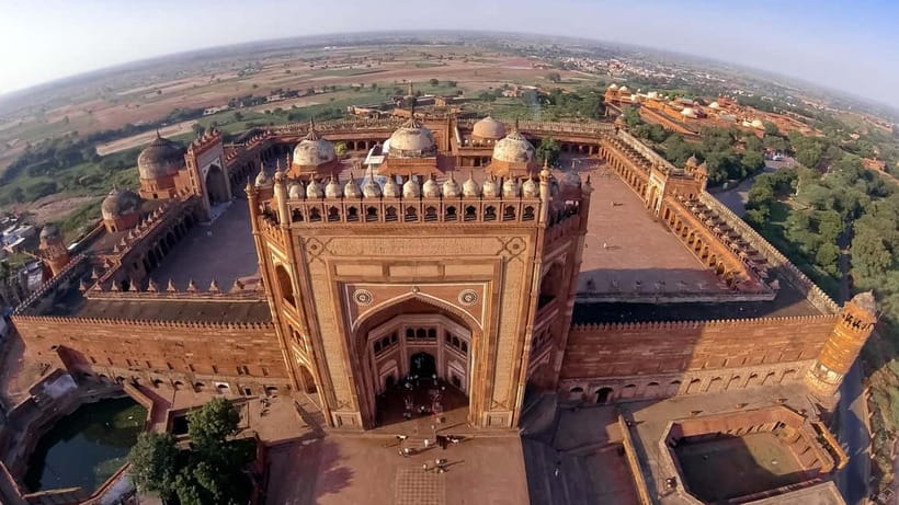 From Delhi: Taj Mahal & Agra With Fatehpur Sikri Day Tour - Agra Fort courtyards and Taj views: the best counterweight to the Taj rush