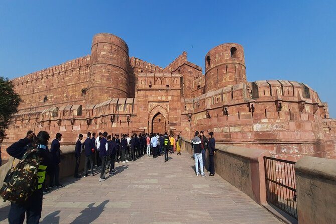 From Delhi Taj Mahal & Full day Agra tour by Private Car - Meet your guide near the Taj Mahal gate