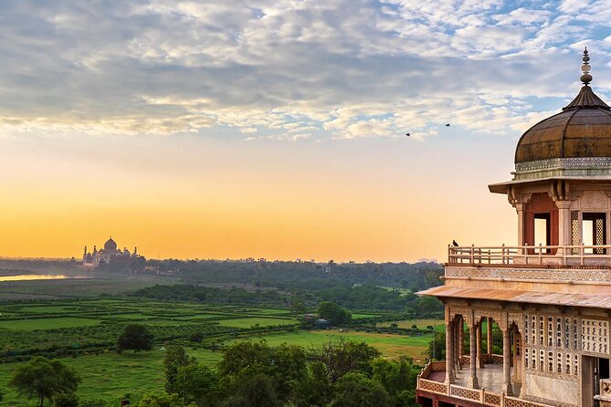 Full Day Agra Local Sightseeing Private Tour - Agra Fort: red sandstone, viewpoints, and guided perspective