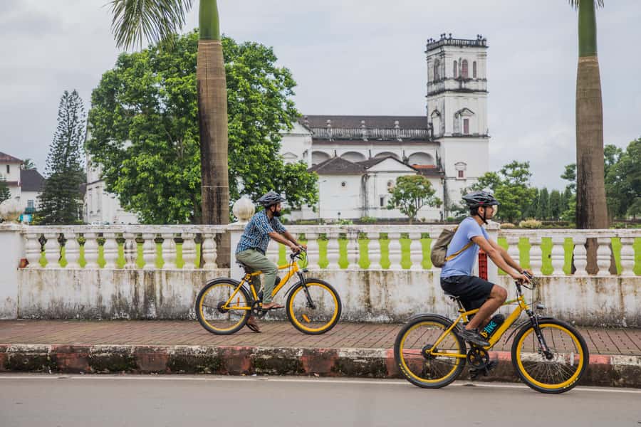 Goa: Old Goa and Divar Island E-Bike Tour with Snacks - Divar Island villages, churches, ruins, and wildlife sightings