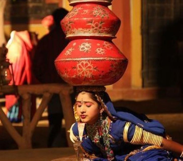 Jaipur Evening Tour Chokhi Dhani village culture with dinner - Chokhi Dhani heritage village: huts, photos, and live instrumental music