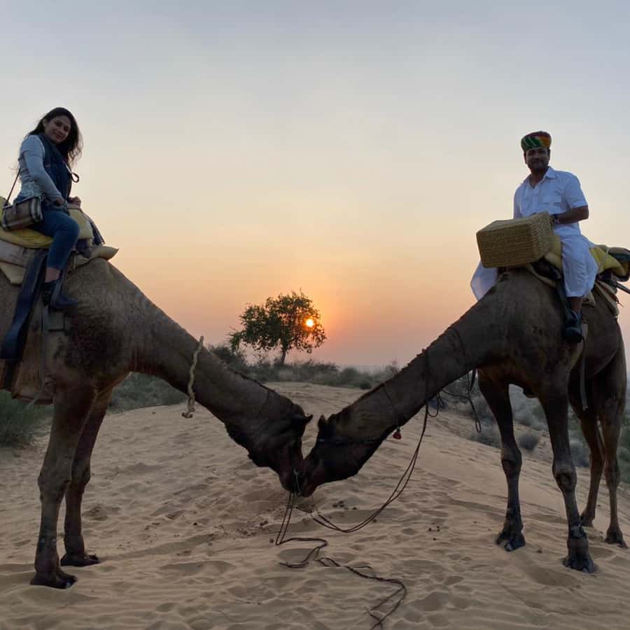 Jodhpur Camel Safari & Overnight Stay In Desert With Sumer - The evening meal and the open wood fire