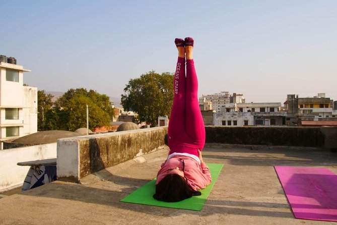Rooftop Yoga in Jaipur – Includes Transport, Tea & Instructor - Rooftop yoga on a Jaipur home roof, not a crowded studio